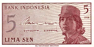 Indonesian note traded in cache