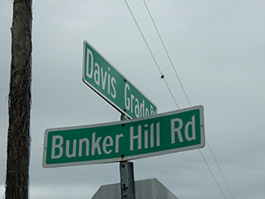 Bunker Hill Road sign