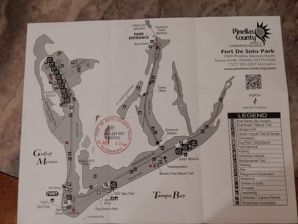 The Fort DeSoto Park Map