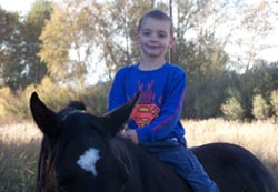 Steven horse back riding